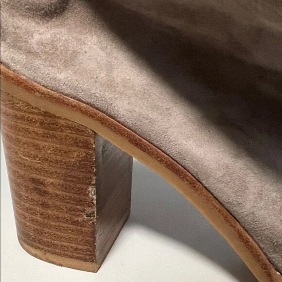 Jeffrey Campbell Cos Taupe Suede Lace-Up Booties 9 - Picture 15 of 16